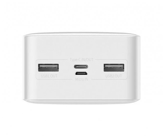 Зовнішній акумулятор Baseus Bipow Digital Display Powerbank 15W 30000mAh White (PPBD050202)